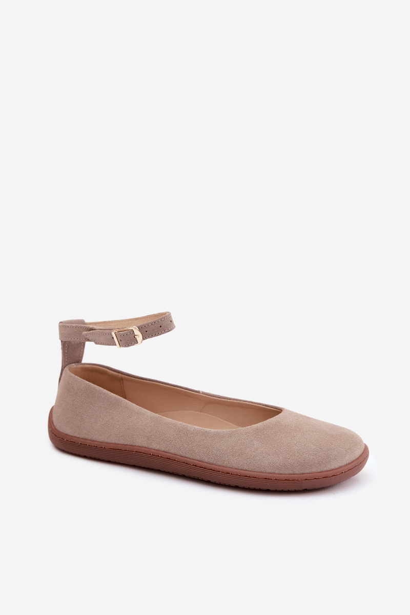 Semišové barefoot balerínky Zazoo