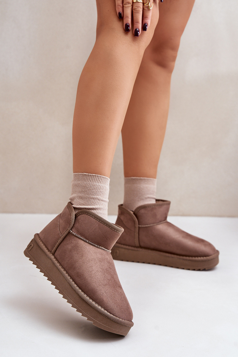 Women's platform snow boots D.Franklin DFSH370010 Taupe