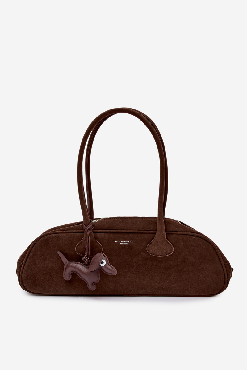 Flora&amp;Co čokoládová bageta kabelka