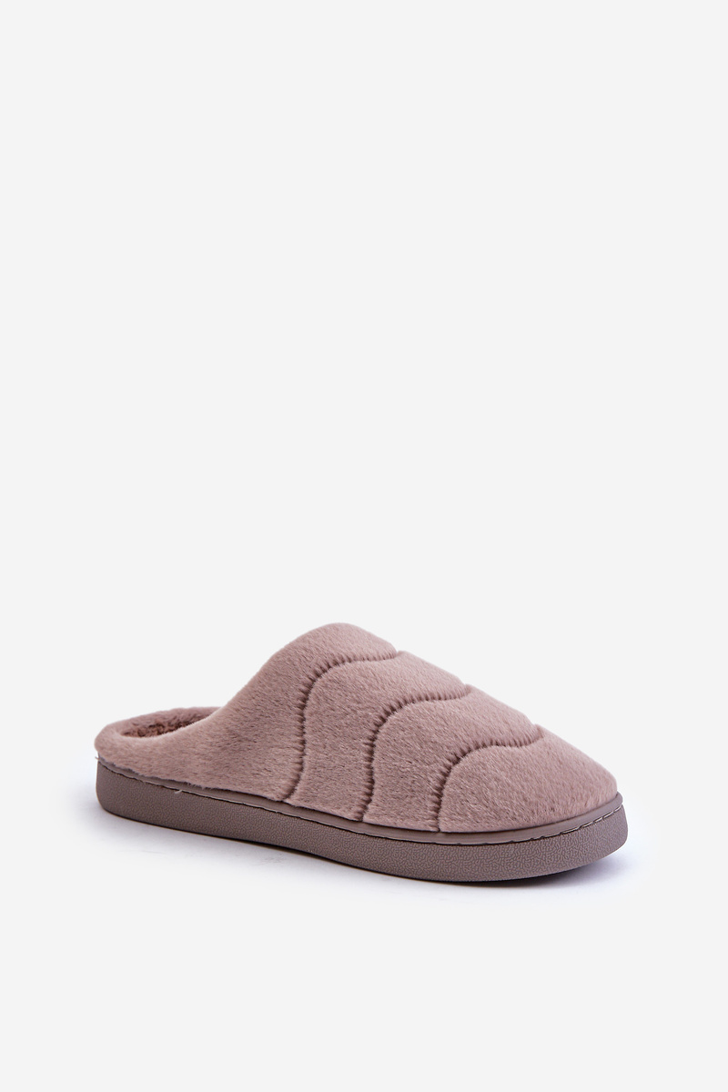 Futrzane Warm women&#039;s slippers brown Vamirae