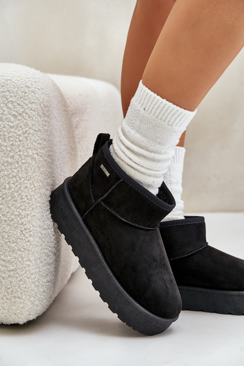 Low Snow Boots on the Big Star Platform Black