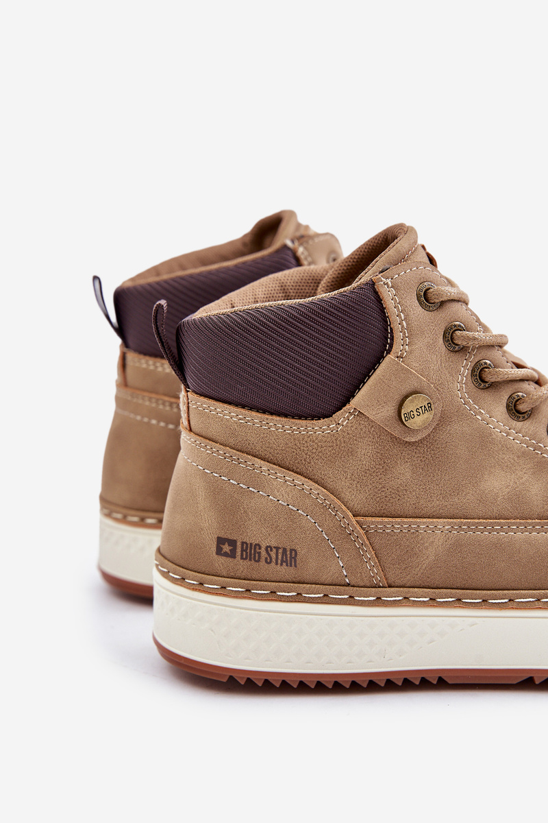 Lace-up men&#039;s ankle boots Big Star Hi-Poly System brown