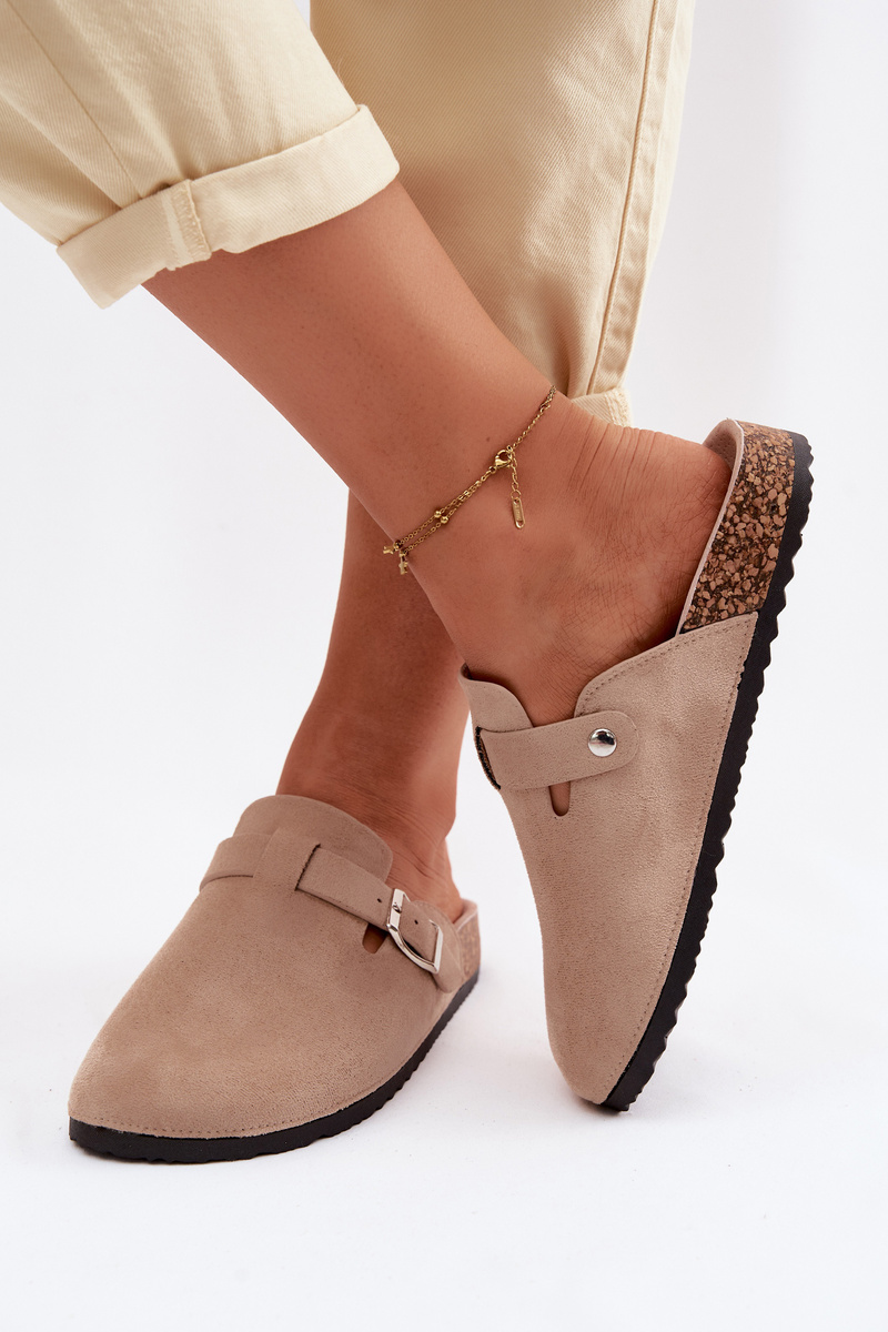 Dámske šľapky s prackou Beige Lacey