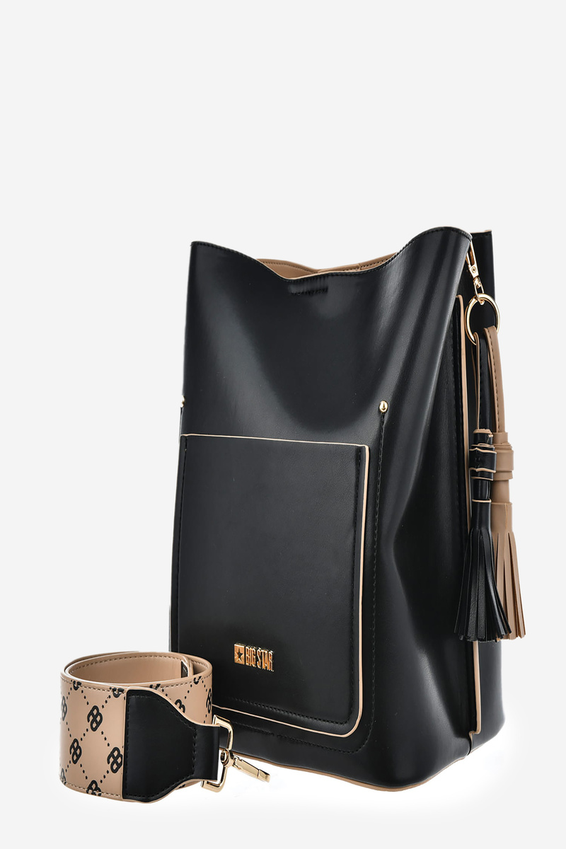 Women&#039;s handbag made of eco leather Big Star black