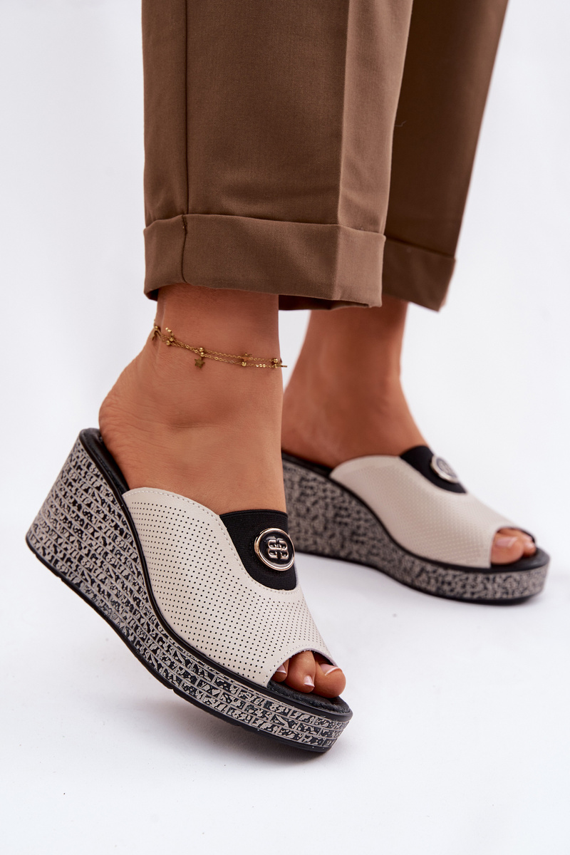 Кожени сандали на платформа S.Barski