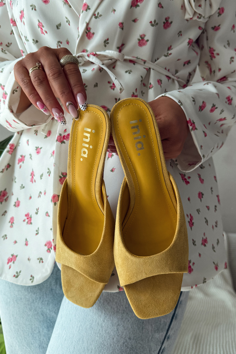 Дамски сандали на ток Boto Revina в жълто