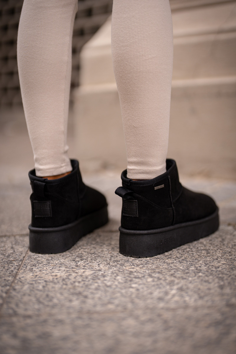 Low Snow Boots on the Big Star Platform Black