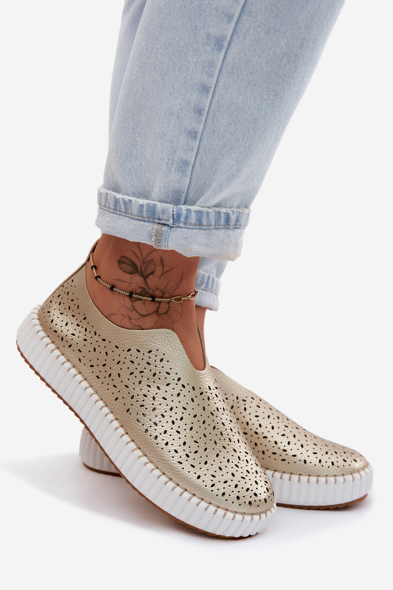 Dámske slip-on topánky na platforme Gold Glamma