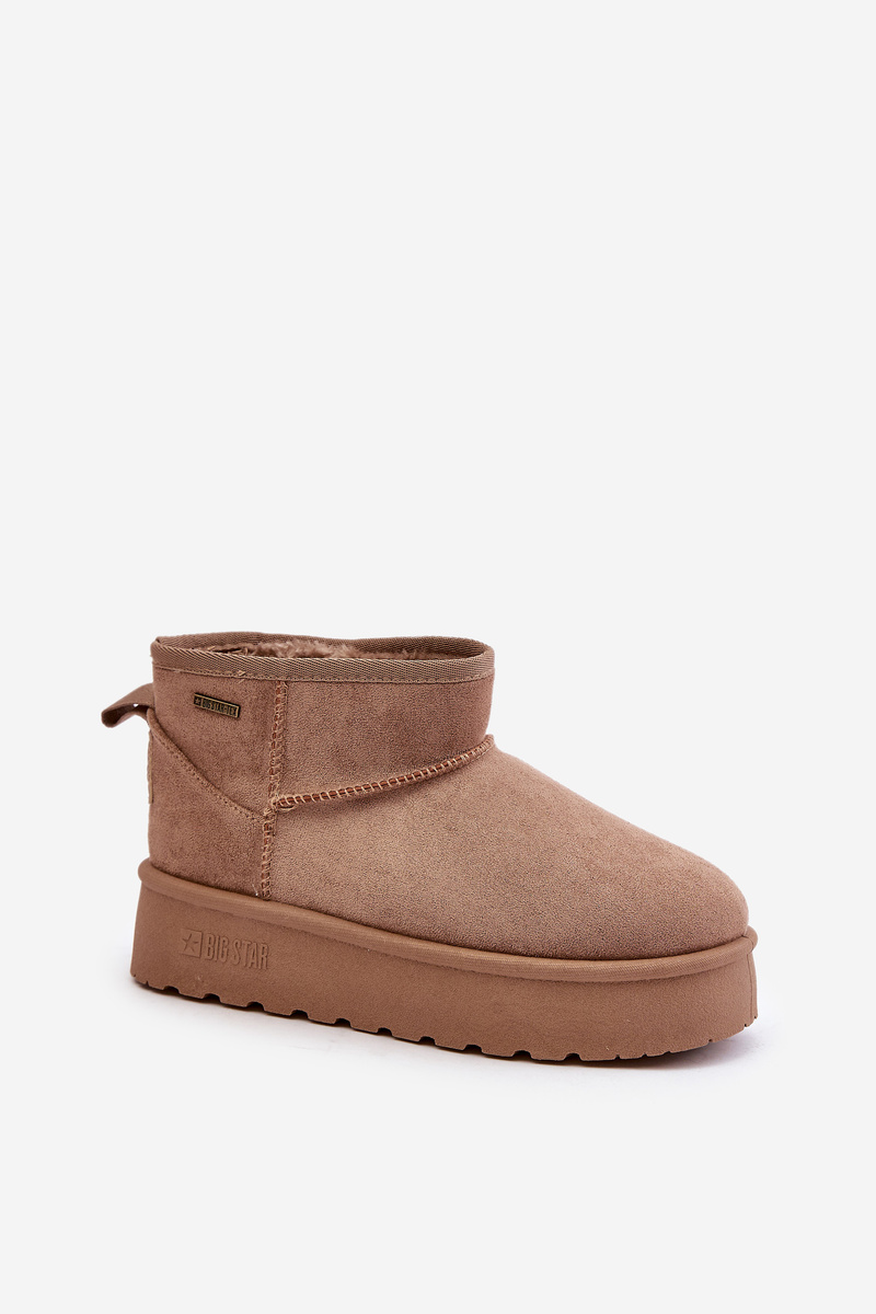 Low snow boots on the Big Star platform OO274A100 beige