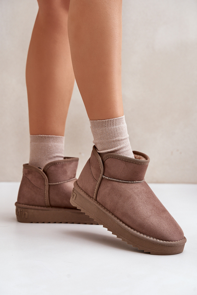 Women's platform snow boots D.Franklin DFSH370010 Taupe