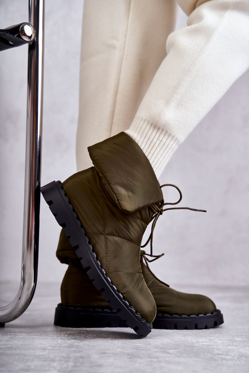 Ghete de zăpadă izolate pentru femei, verde Emelie