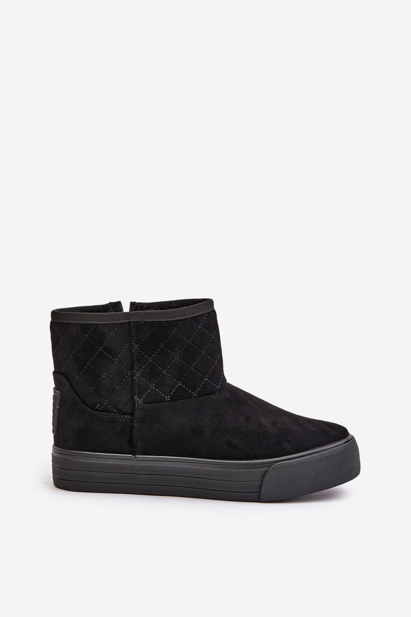 Ankle snow boots with zip insulated with fur Big Star black