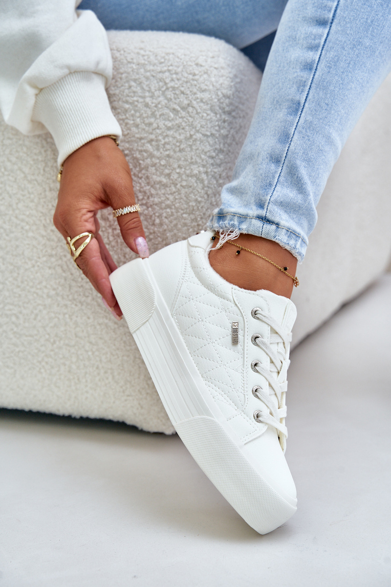 Women's insulated platform sneakers Big Star white