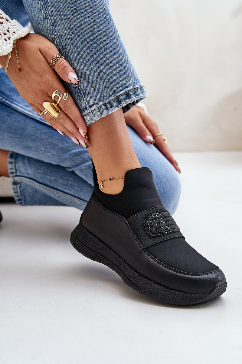 Leather sports shoes black Artiker