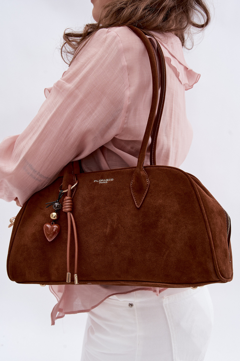 Flora&Co Dámska eko semišová kabelka Camel