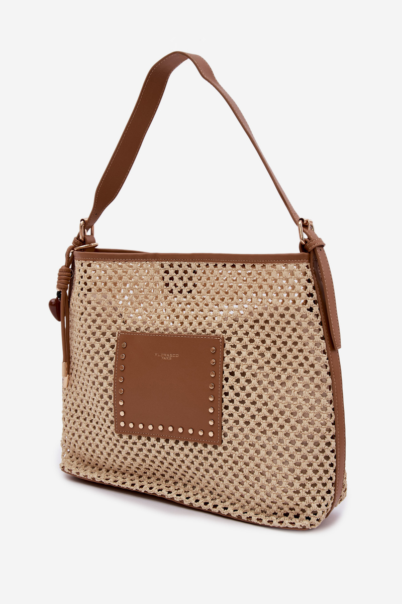 Flora&Co béžová taška s kľúčenkou