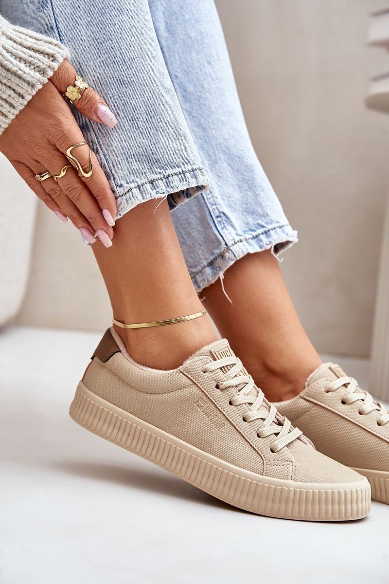 Insulated women's sneakers Big Star beige