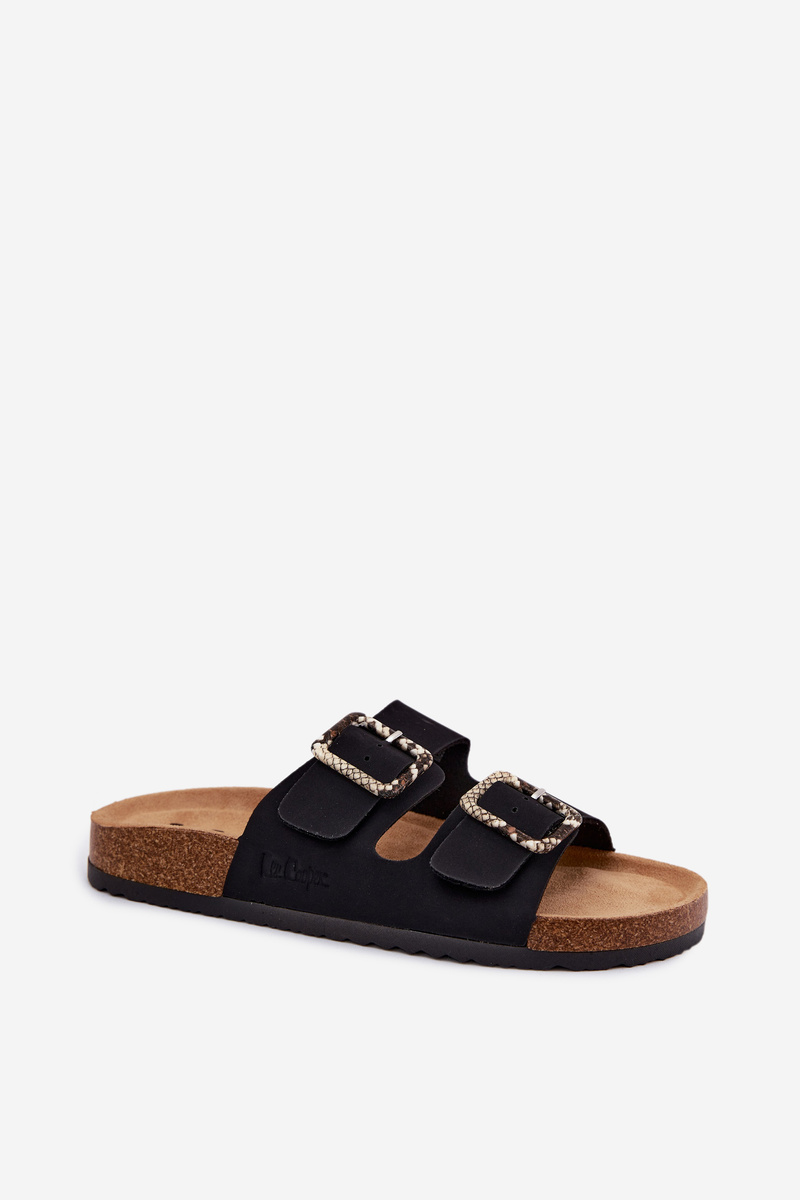 Dámske čierne šľapky so šnúrkami Lee Cooper