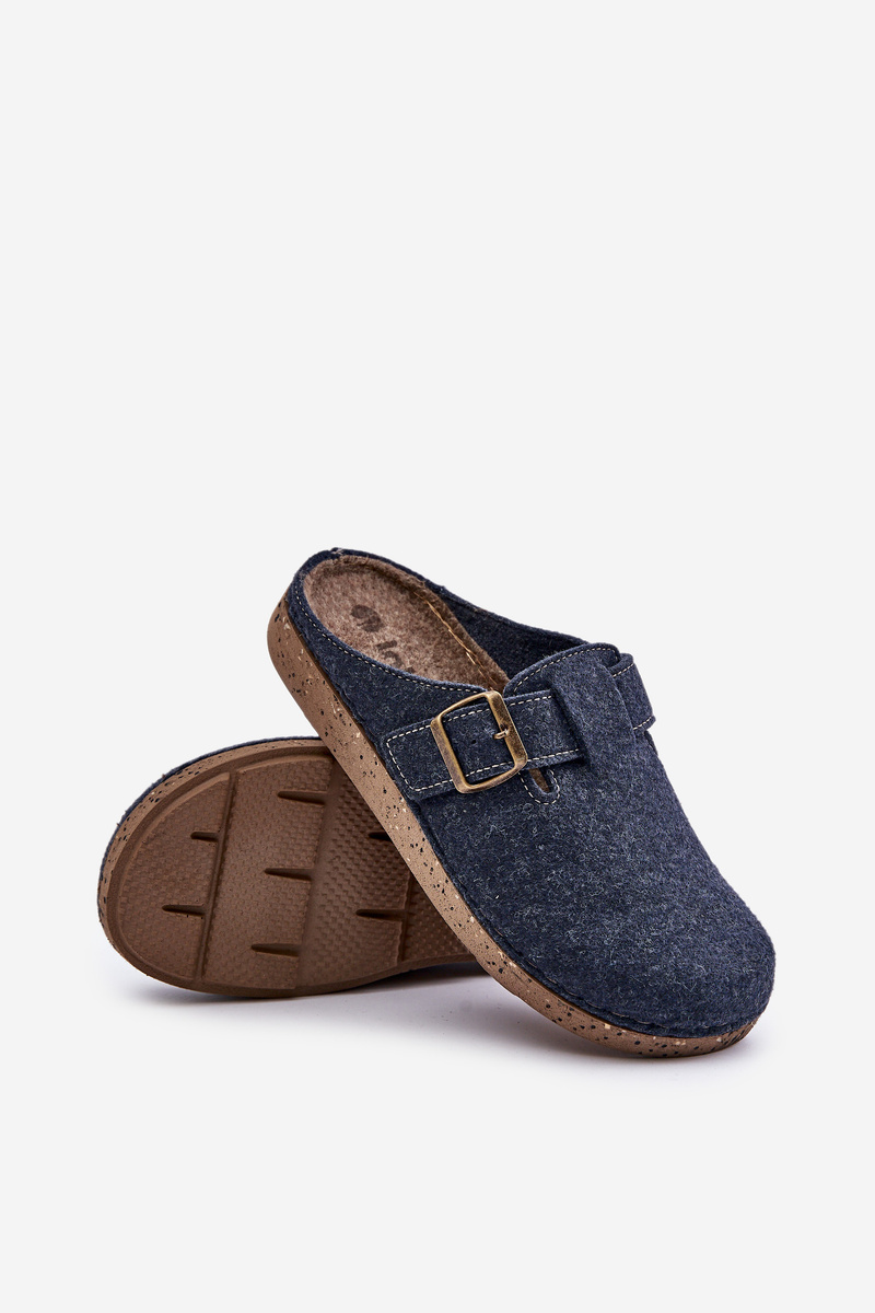 Men&#039;s slippers with buckle profilactic slippers Inblu blue