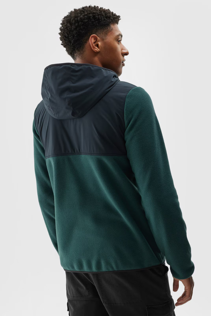 Bluză Polară Cu Glugă 4F Bărbați 4FAW23TFLEM137-20S Negru