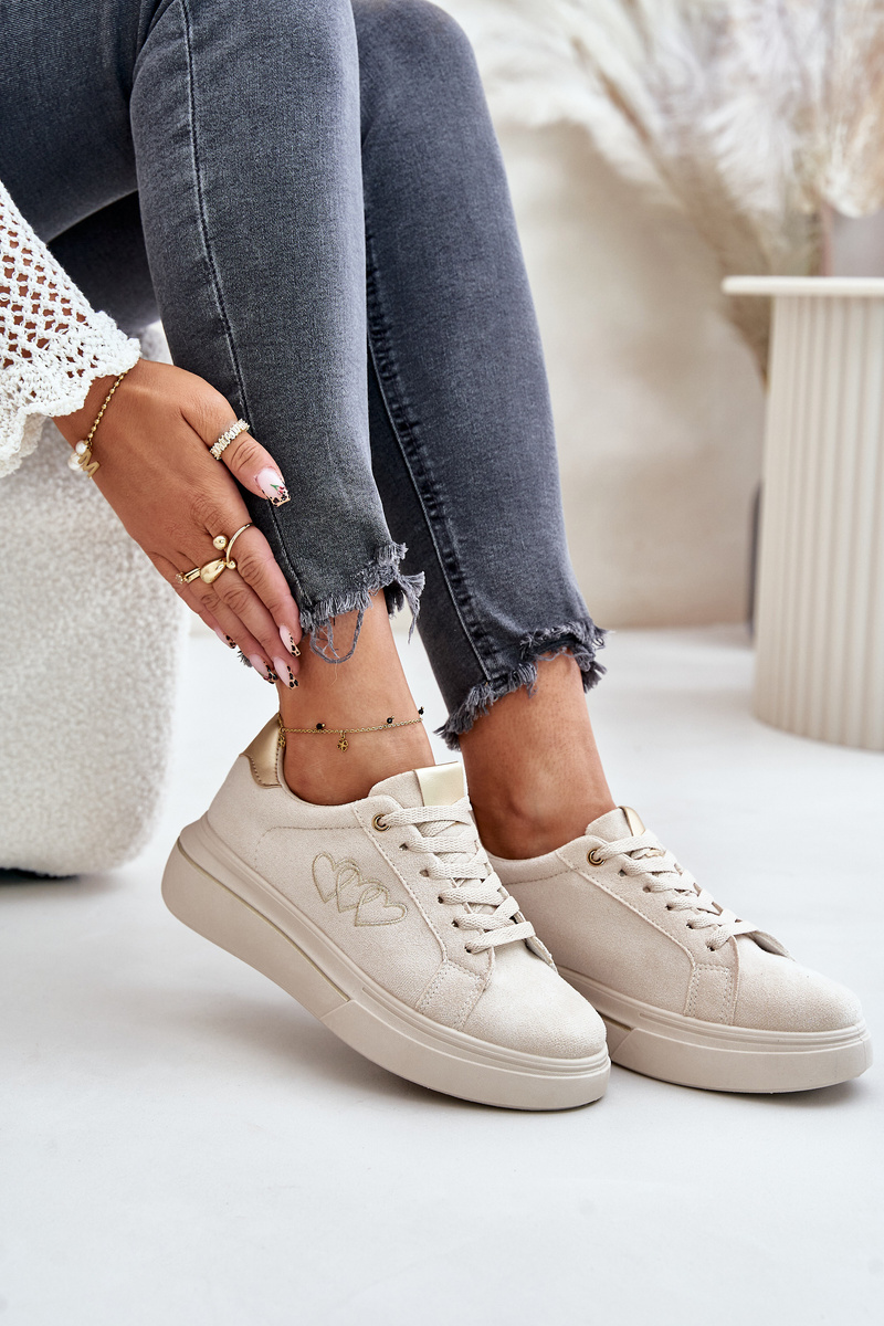 Insulated women's sneakers Big Star beige
