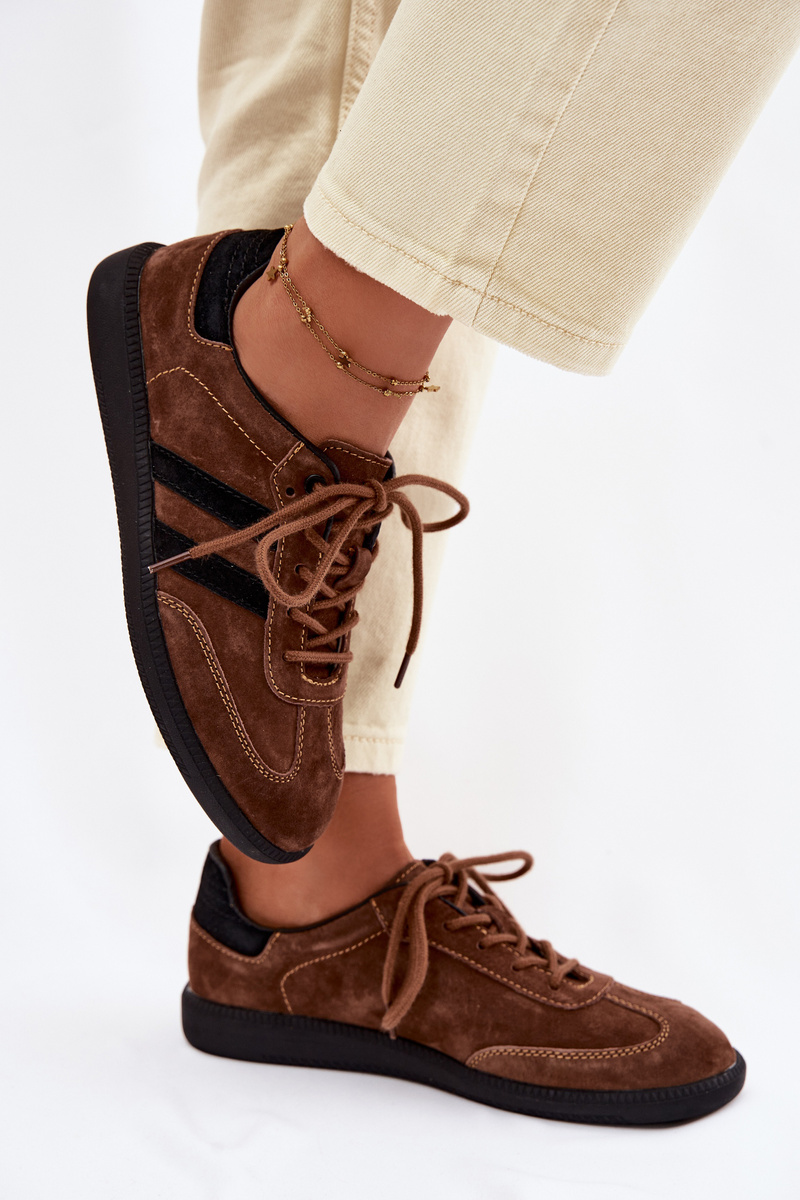 Dámske tenisky Boto Leather Suede hnedé