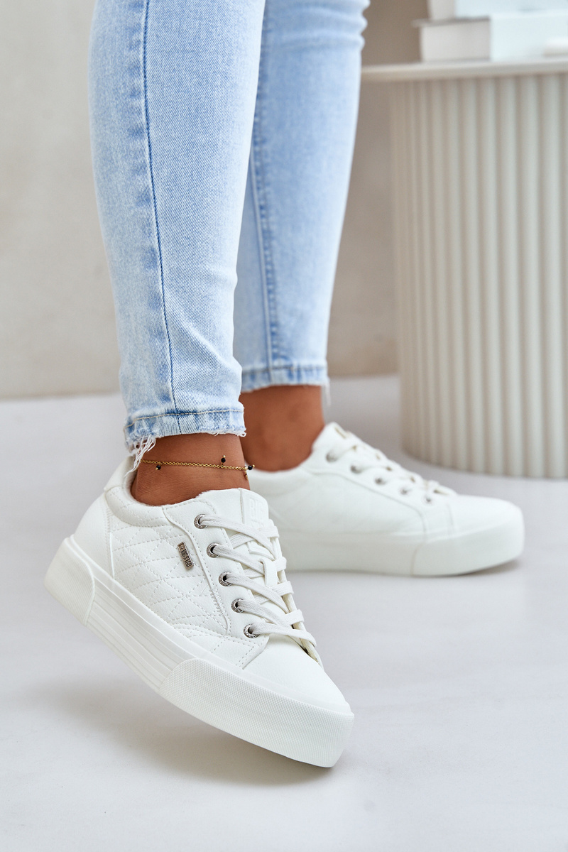 Women's insulated platform sneakers Big Star white