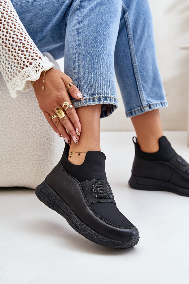 Leather sports shoes black Artiker