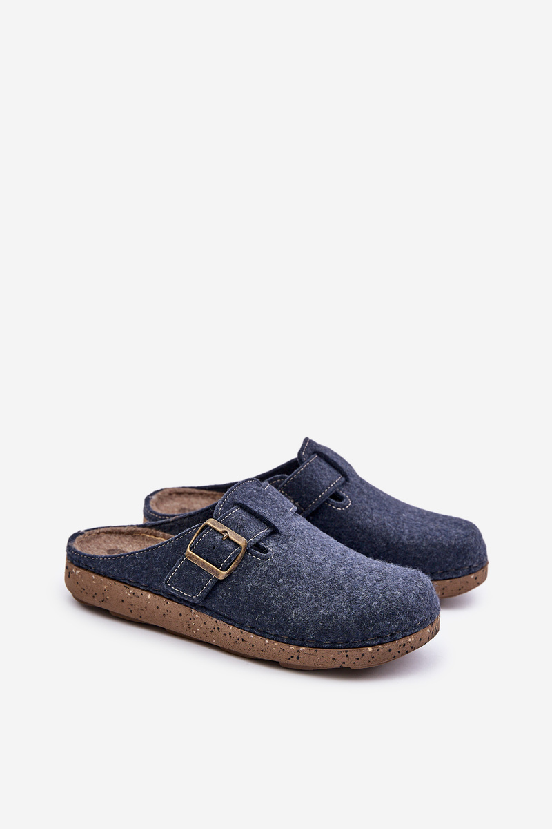 Men&#039;s slippers with buckle profilactic slippers Inblu blue