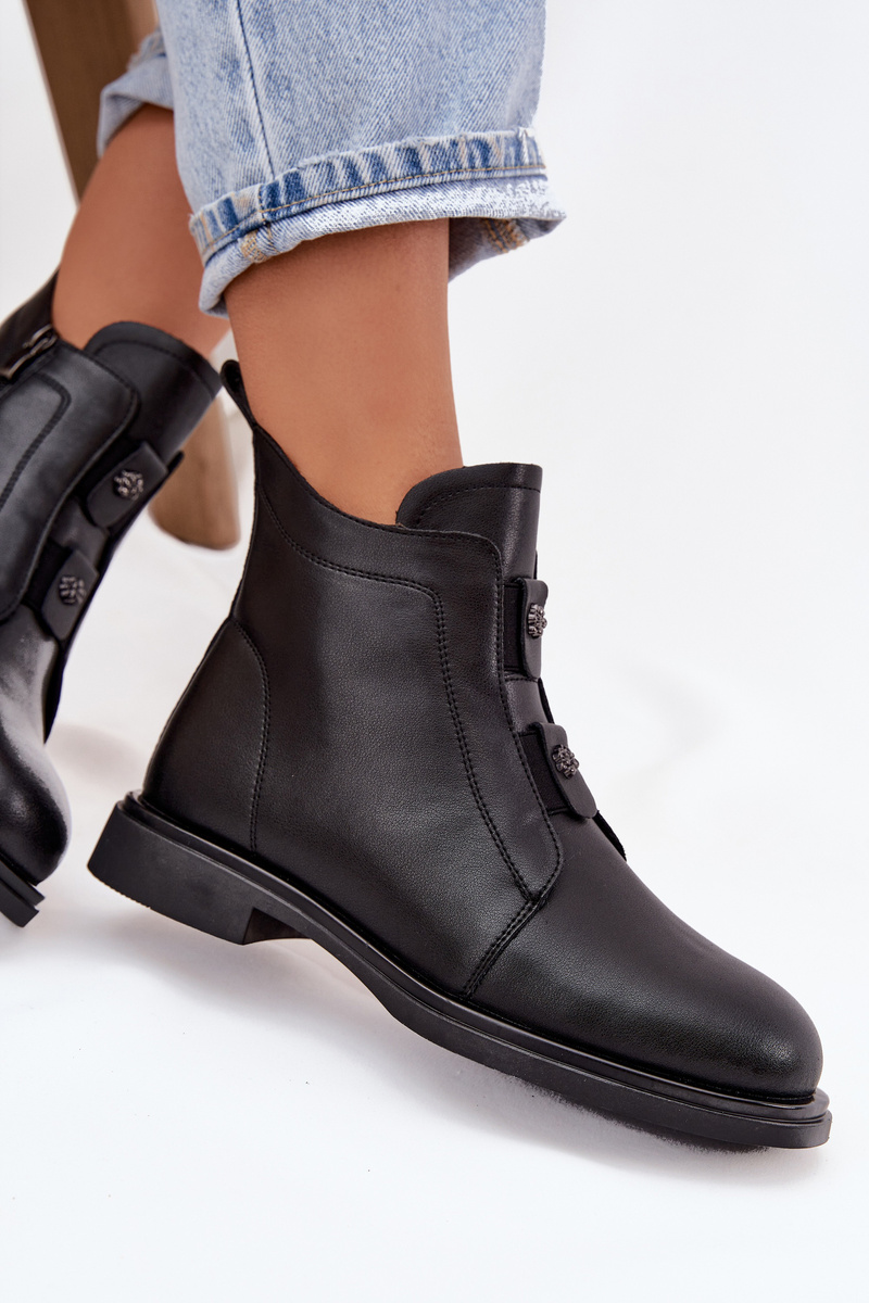 Kožené zateplené členkové topánky D&A