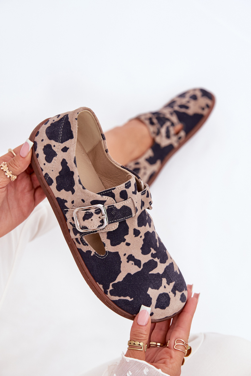 Semišové Polobotky Barefoot Dámske S Prackou Patches Zazoo