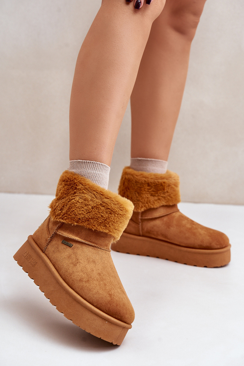 Platform snow boots with fur Big Star OO274A106 Camel