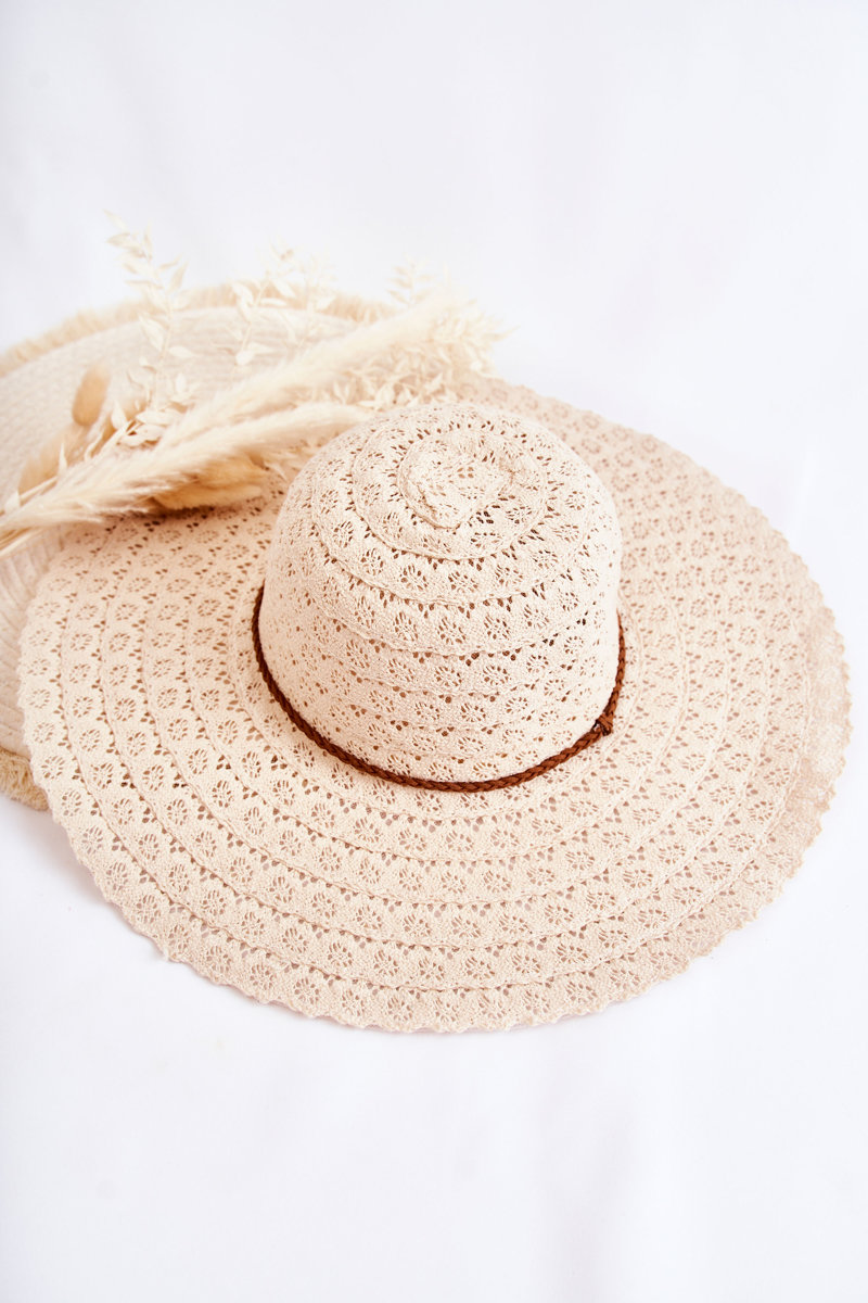 Women's openwork hat beige Bahama