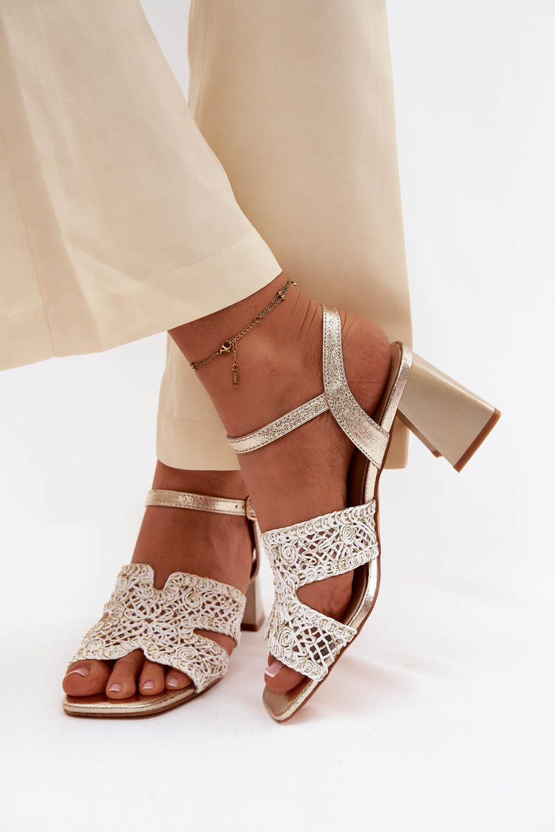 Sandale de damă cu toc bloc Vinceza