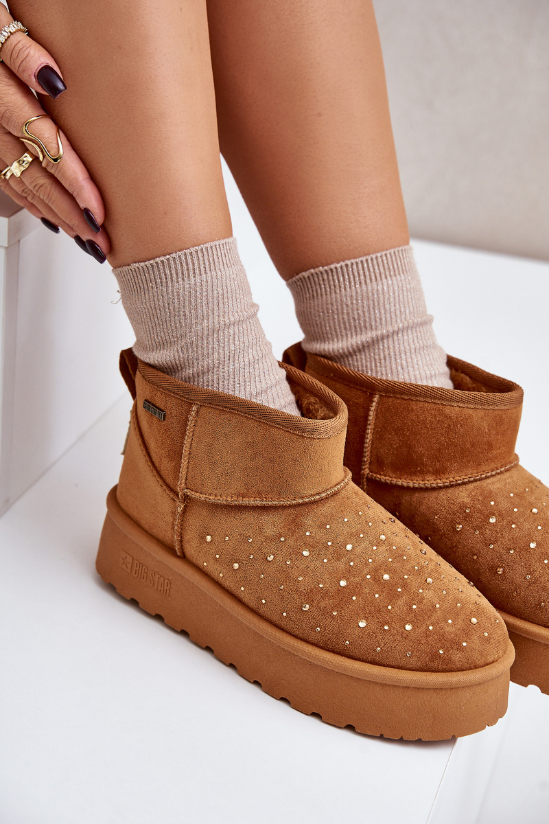Snow boots with platform decoration Big Star OO274A104 Camel