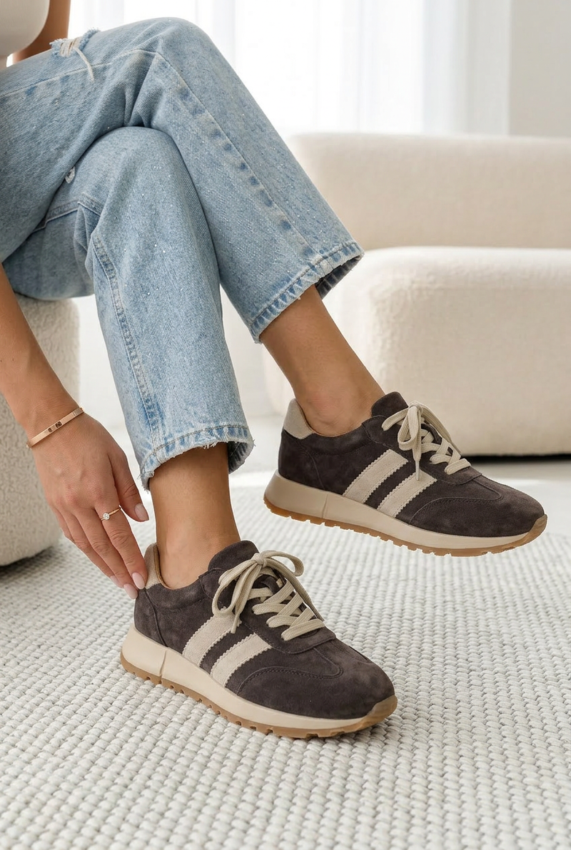 Дамски маратонки EVENTO от естествен велур