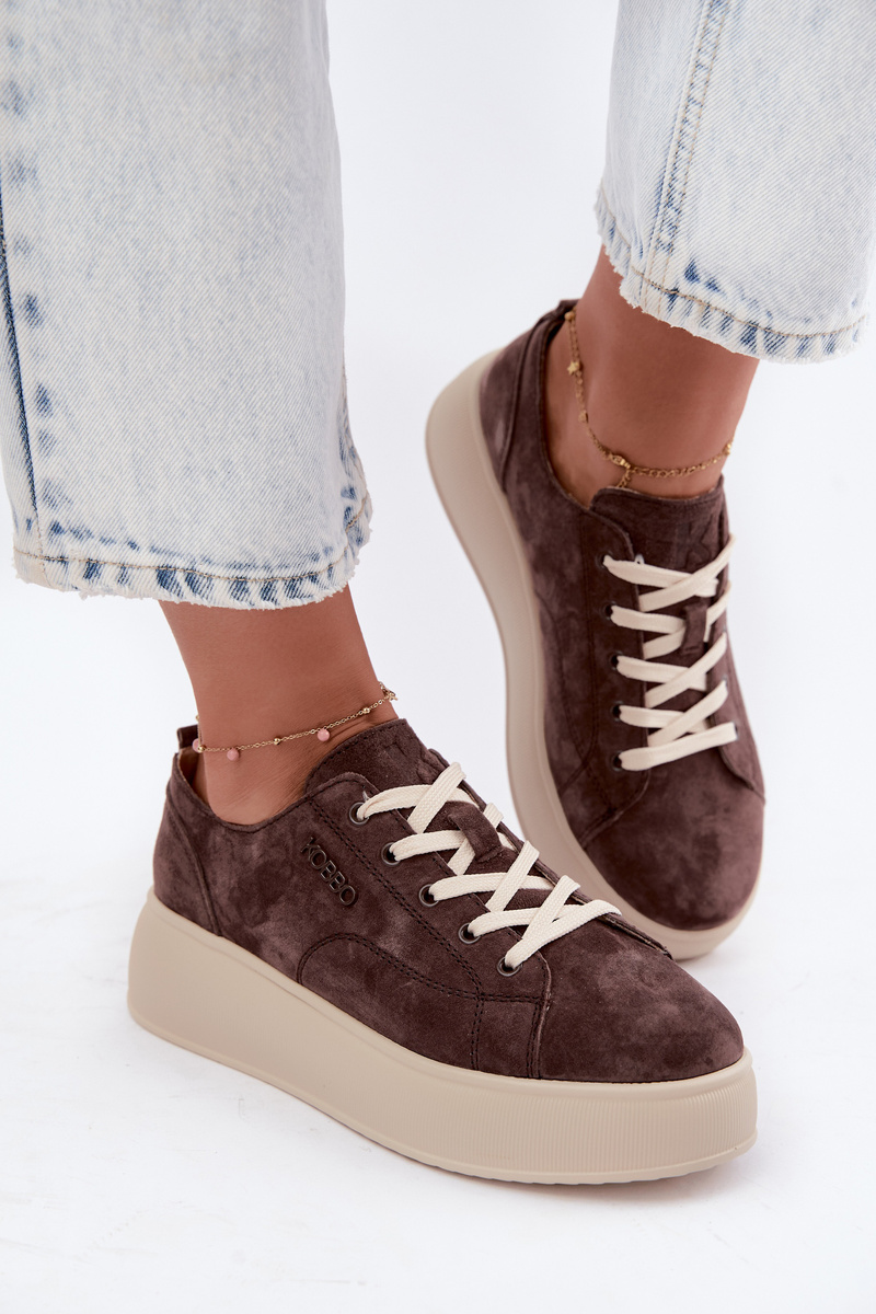 Dámské kožené platformové tenisky Kobbo