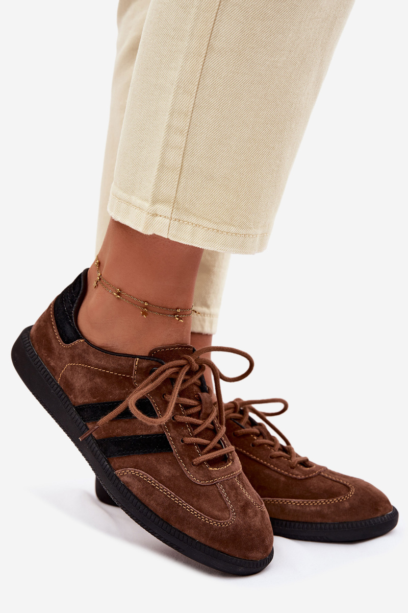 Dámske tenisky Boto Leather Suede hnedé