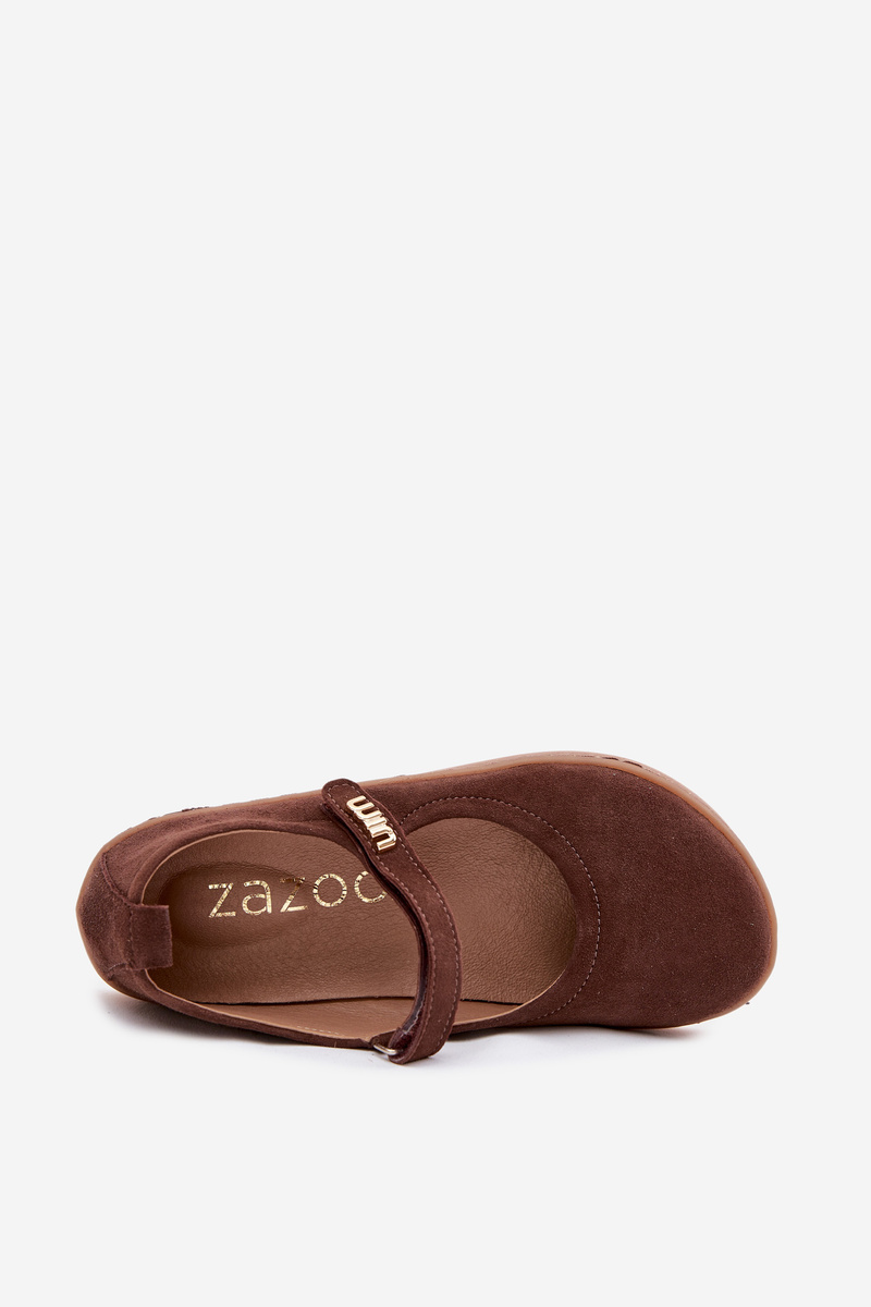 Kožené semišové baleríny Zazoo