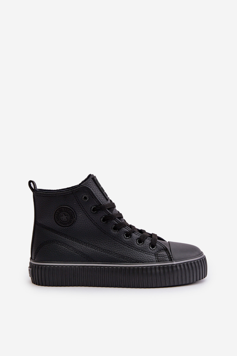 Women's insulated sneakers made of eco leather Big Star black