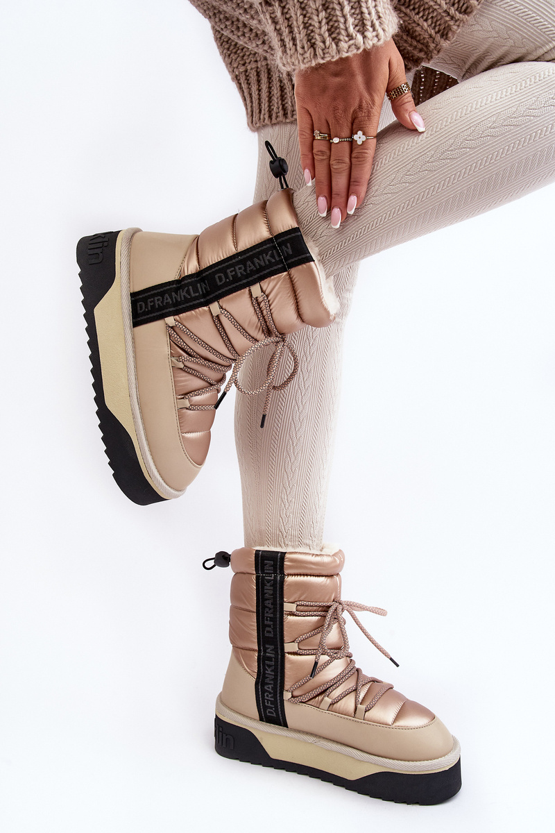 D.Franklin Women's Snow Boots On Thick Sole Vegan DFranklin