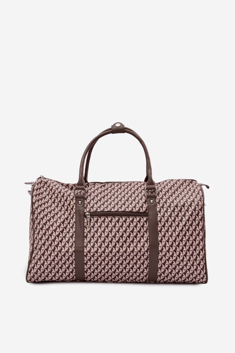 Flora&Co cestovná taška vzorovaná tmavá béžová