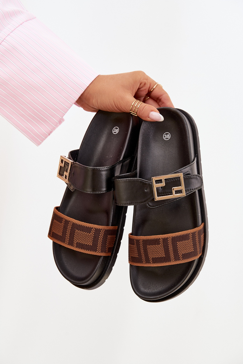 Dámske šľapky s zlatou prackou Fiorisse