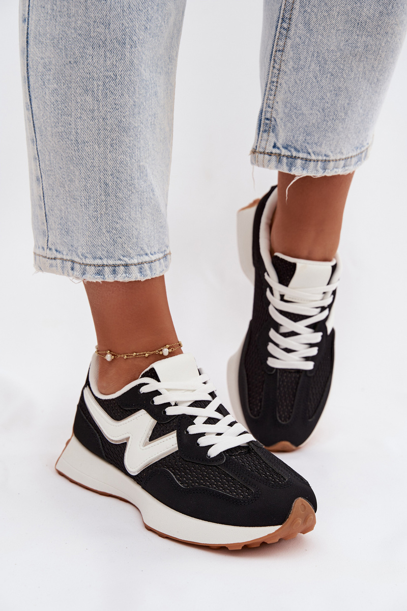 Dámské černé tenisky na platformě Janelora