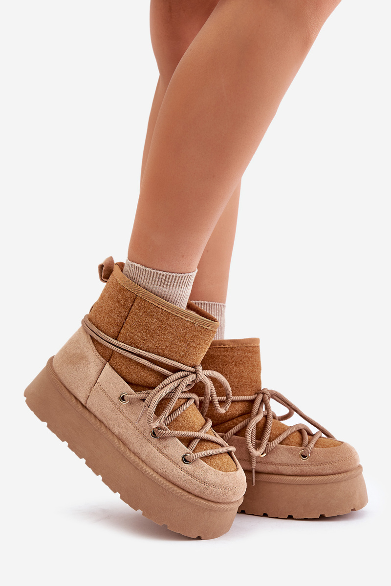 Snow boots with platform bindings brown Mavora