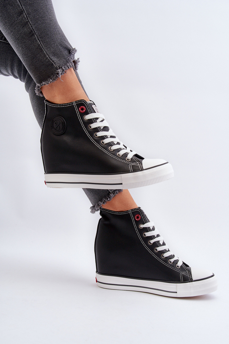 Women's Wedge Sneakers Cross Jeans Black