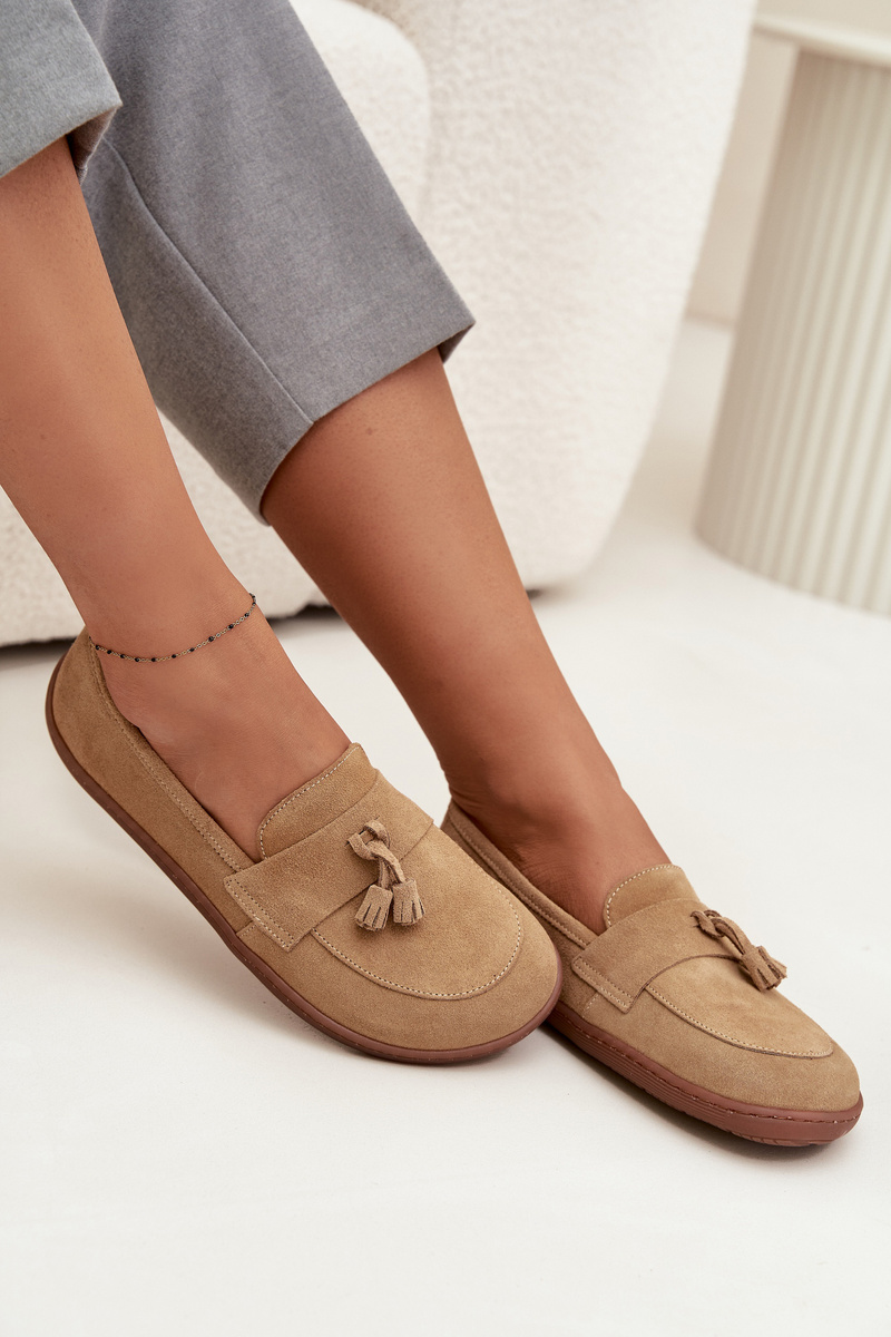 Kožené semišové mokasíny Zazoo