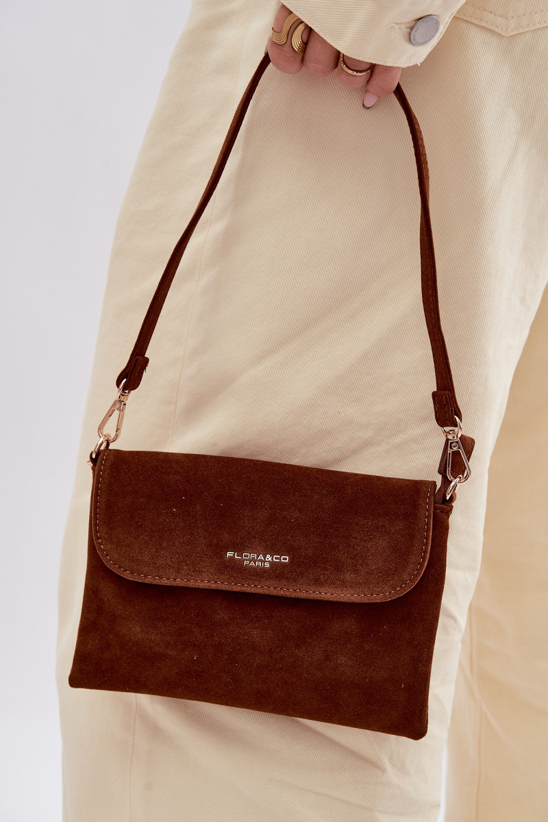 Flora&Co Malá Crossbody Taška Eco Semiš Camel