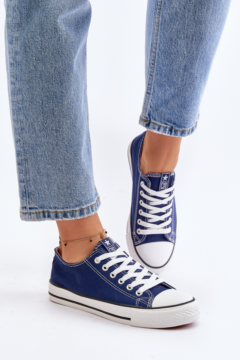 NEWS Women's Classic Sneakers Navy Blue Ecoma