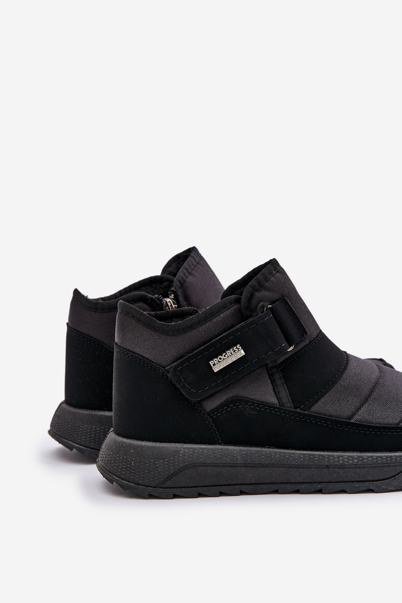 Insulated men&#039;s winter boots Progress black snow boots